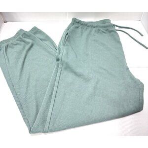 Wiholl Women’s Ribbed Loungewear Pants Silt Like Green XXL Cozy Casual-NNT